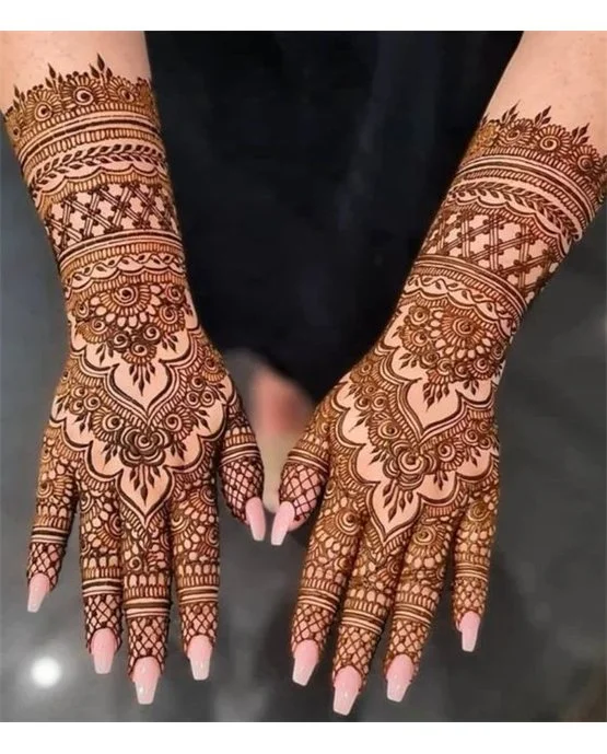 Creative Blend And Butterfly Featuring Modern Full Hand Mehndi Design